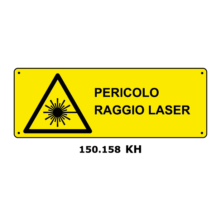 Targa PERICOLO RAGGIO LASER - Trust Print