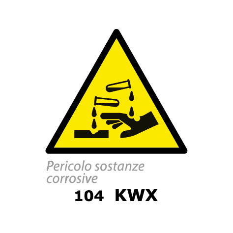 Targa PERICOLO SOSTANZE CORROSIVE - Trust Print