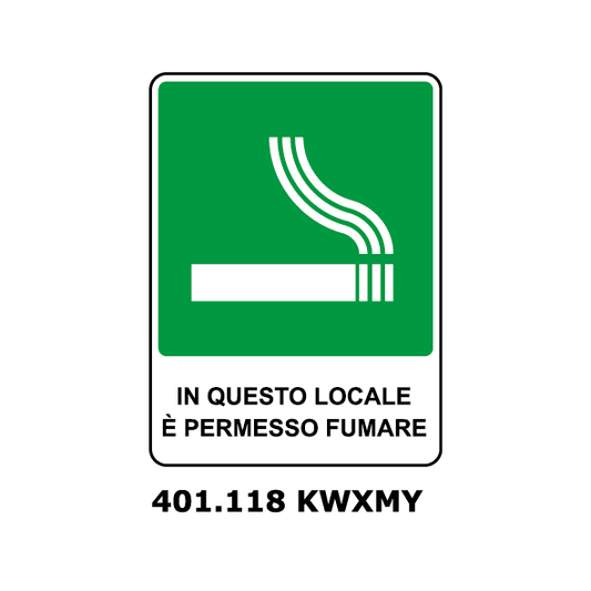 Targa PERMESSO DI FUMARE - Trust Print