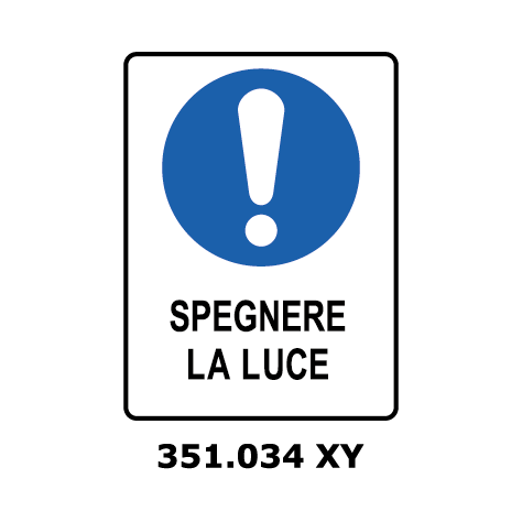 Targa SPEGNERE LA LUCE - Trust Print