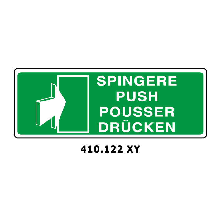 Targa SPINGERE multilingua - Trust Print
