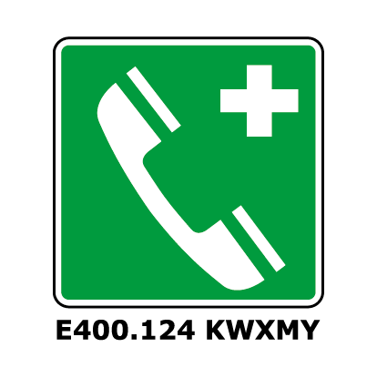 Targa TELEFONO DI EMERGENZA simbolo - Trust Print