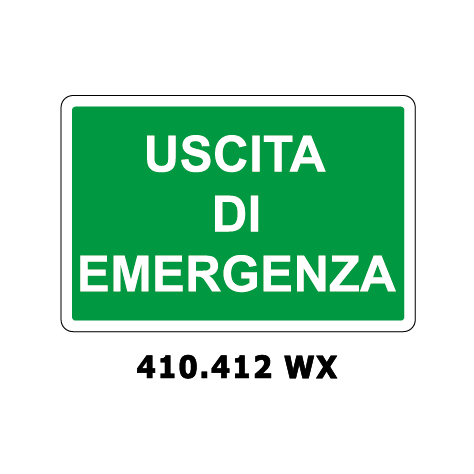 Targa USCITA DI EMERGENZA - Trust Print