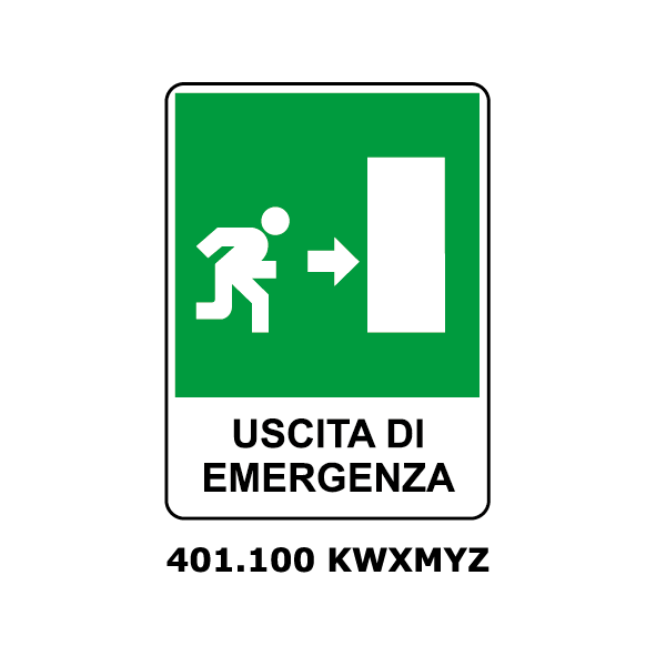 Targa USCITA DI EMERGENZA - Trust Print