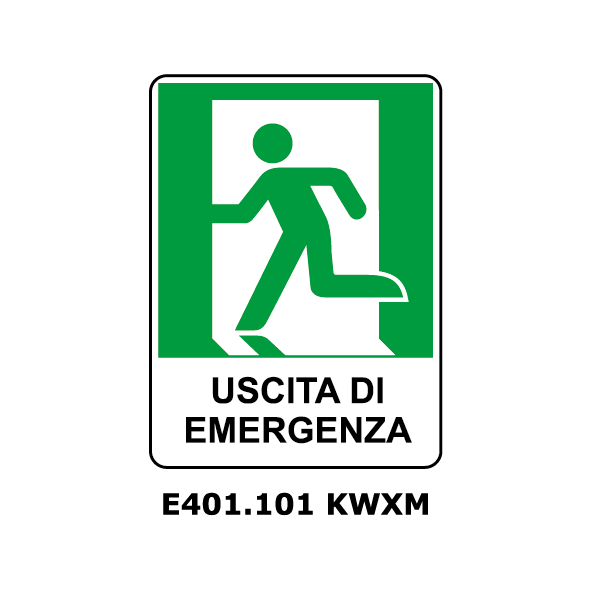 Targa USCITA DI EMERGENZA sinistra - Trust Print