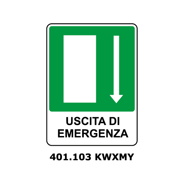 Targa USCITA DI EMRGENZA indietro - Trust Print