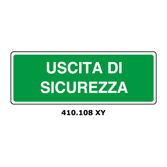 Targa USCITA DI SICUREZZA - Trust Print