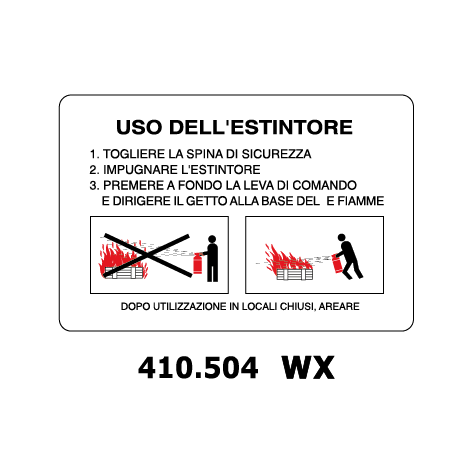 Targa USO DELL'ESTINTORE - Trust Print