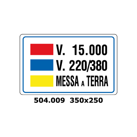 Targa v. 15000 - v. 220/380 - MESSA A TERRA - Trust Print