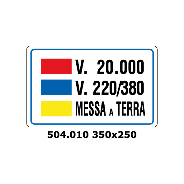 Targa V. 20000 - V 220/380 - MESSA a TERRA - Trust Print
