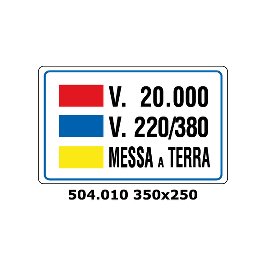 Targa V. 20000 - V 220/380 - MESSA a TERRA - Trust Print