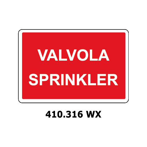 Targa VALVOLA SPRINKLER - Trust Print