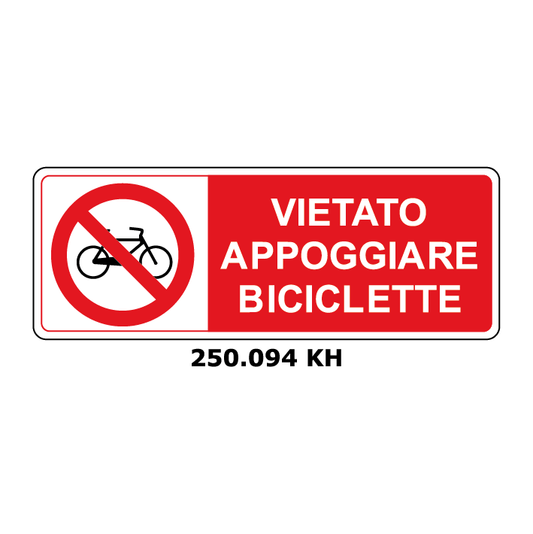 Targa VIETATO APPOGGIARE BICICLETTE - Trust Print