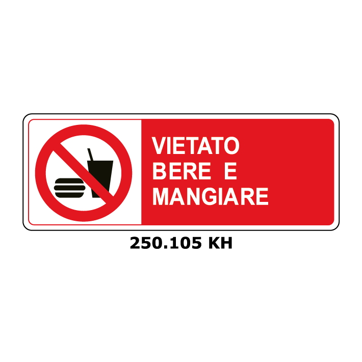 Targa VIETATO BERE E MANGIARE - Trust Print