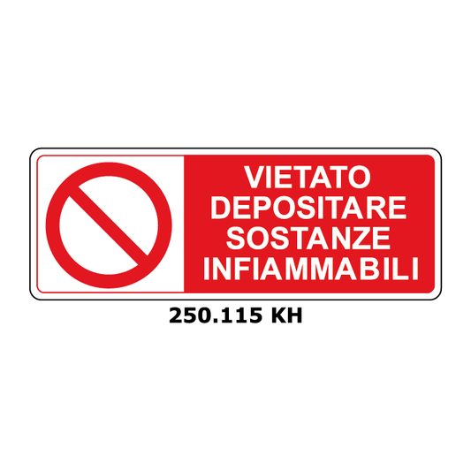 Targa VIETATO DEPOSITARE SOSTANZE INFIAMMABILI - Trust Print