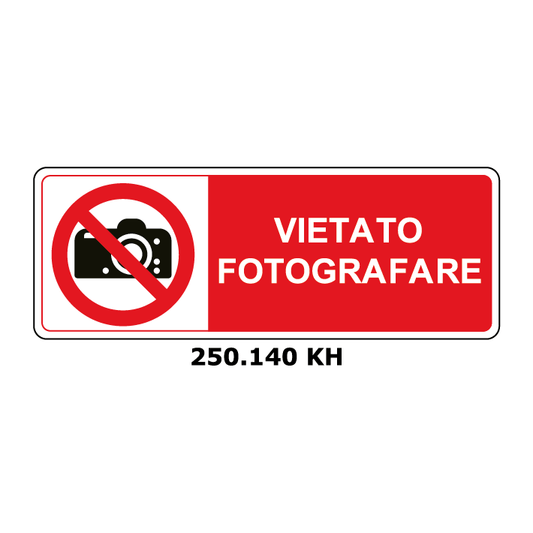 Targa VIETATO FOTOGRAFARE - Trust Print