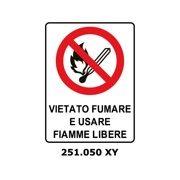 Targa VIETATO FUMARE E USARE FIAMME LIBERE - Trust Print