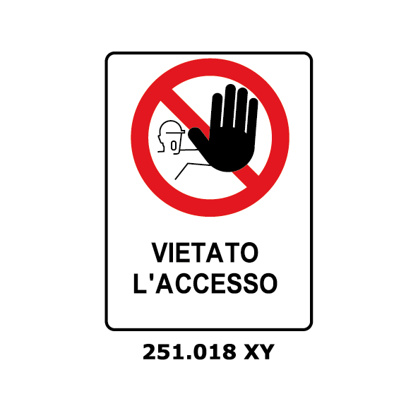 Targa VIETATO L'ACCESSO - Trust Print
