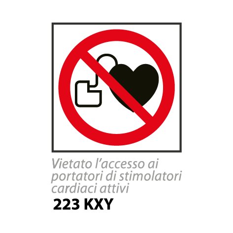 Targa VIETATO L'ACCESSO AI PORTATORI DI STIMOLATORI ELETTRICI - Trust Print