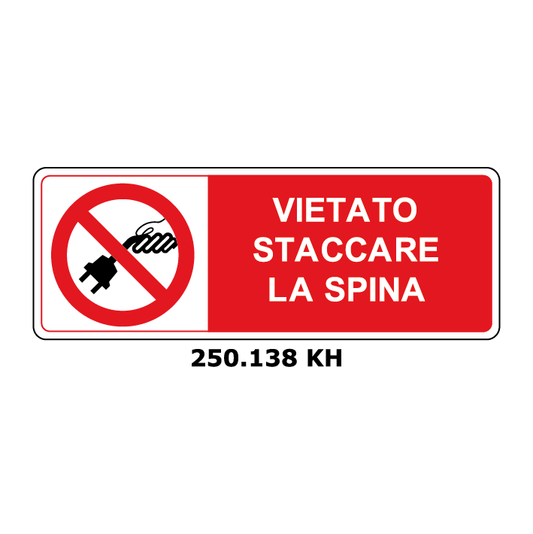 Targa VIETATO STACCARE LA SPINA - Trust Print