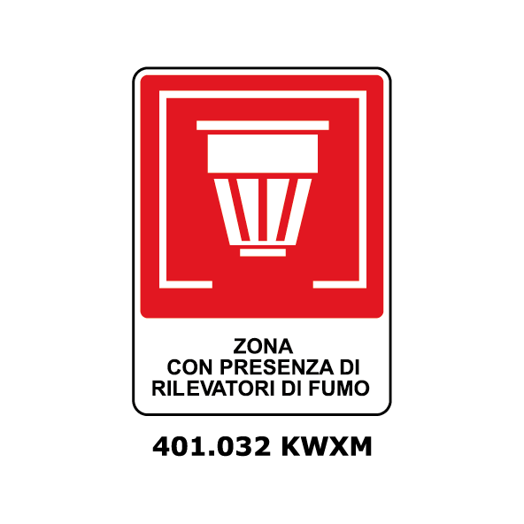 Targa ZONA CON PRESENZA DI RILEVATORI DI FUMO - Trust Print